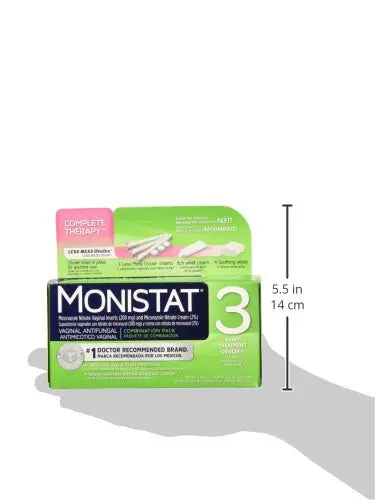 Monistat 3 Day Triple Action Combo Pack, Odorless, White Monistat Au supplements
