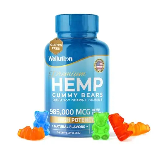 Wellution Hemp Gummies 985,000 High Potency - Fruity Gummy Bear with Hemp Oil Wellution Au supplements