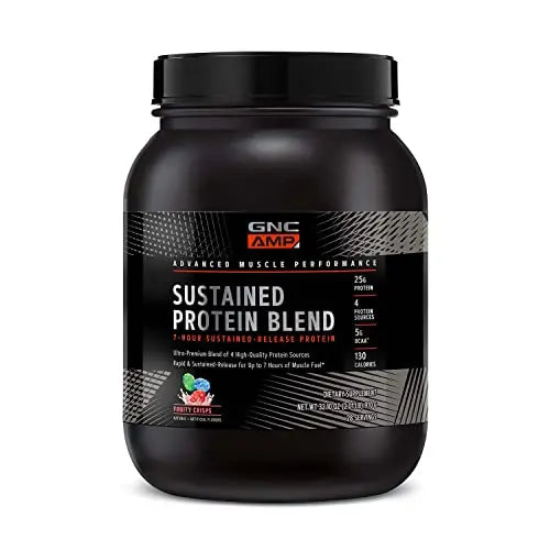GNC AMP Sustained Protein Blend | Targeted Muscle Building and Exercise Formula GNC Au supplements