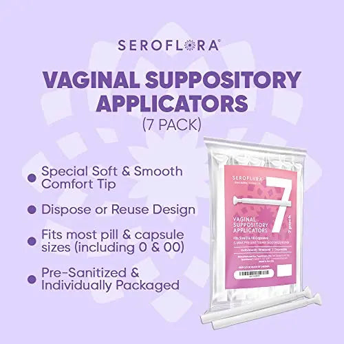 SEROVERA Seroflora Boric Acid Suppositories Applicators for Women, Individually Wrapped Pack of 7 SEROVERA Au supplements