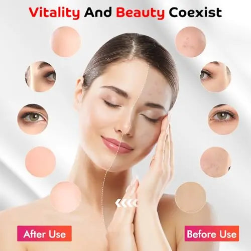Devowellte Red Light Lamp for Face, 80 LEDs Red Light Lamp Height Free Adjustment Infrared Light Devowellte Au supplements