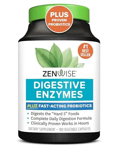 Zenwise Digestive Enzymes - Probiotic Multi Enzyme with Probiotics 180 Ct Zenwise Health Au supplements