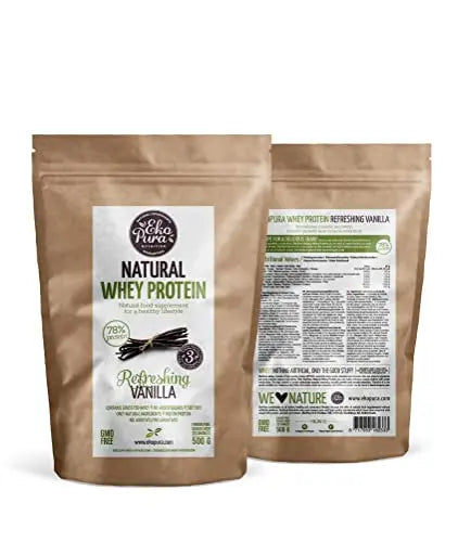 Ekopura Natural Whey Protein - Vanilla - 500g | 78% Protein | 100% Natural Grass Fed Whey Ekopura Au supplements