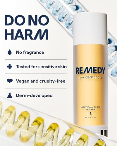 Remedy for Dark Spots | Advanced Night Treatment with Retinol & Kojic Acid | For Discoloration and Uneven Tones | With Glutathione