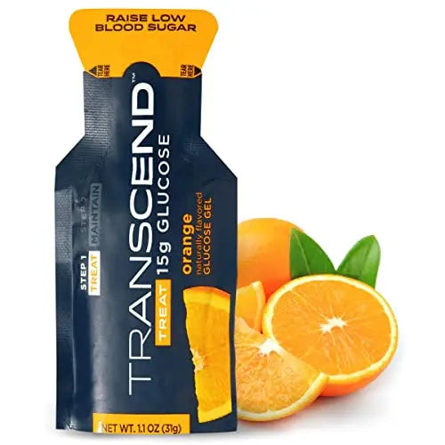 Transcend Glucose Gel Packs - Orange, 60 Pack (1.1oz Each) - FSA/HSA Transcend Au supplements