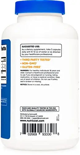 Nutricost Glucomannan 1,800mg Per Serving, 180 Capsules - Natural Fiber Source Nutricost Au supplements