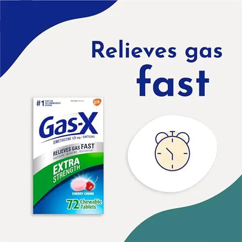 Gas-X Extra Strength Chewable Gas Relief Tablets with Simethicone 125 mg Gas-X Au supplements