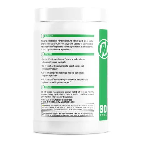 PerformanceOne Best Stimulant-Free Pre Workout Powder by NutraOne for Women and Men NutraOne Nutrition Au supplements