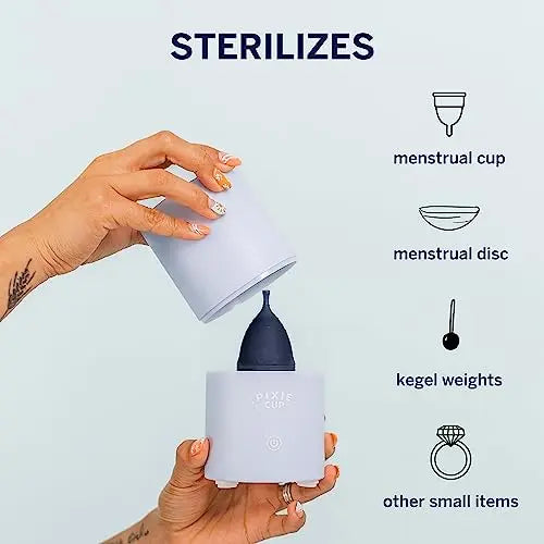 Pixie Menstrual Cup & Disc Steamer Sterilizer 2.0 - Kills 99.9% of Germs with Cleaner Steam Pixie Cup Au supplements