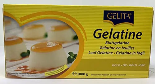 Gelita | Gold Leaf Gelatine | 500 Leaves | Allergen Free | Ideal for Thickening or jellification Gelita Au supplements