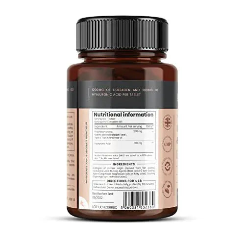 UltraColl Collagen & Hyaluronic Acid 1500mg x 180 Tablets - 6 Months Supply Pureclinica Au supplements
