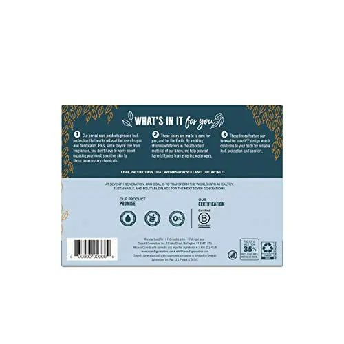 Seventh Generation Pantiliner Pads, Free & Clear, 50 Count Seventh Generation Au supplements