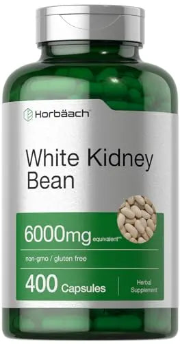 White Kidney Bean Extract Capsules | 6000mg | 400 Count | Non-GMO & Gluten Free Horbäach Au supplements