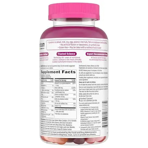 Centrum Multivitamin Gummy, 100 Count (Pack of 1) Centrum Au supplements