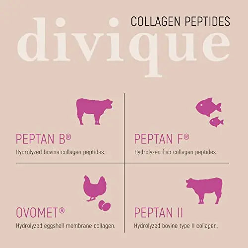 Collagen Capsules Divique Collagen Hyaluron 1500mg Collagen Peptides Type 1, 2, 3, 5, 10 Divique Au supplements