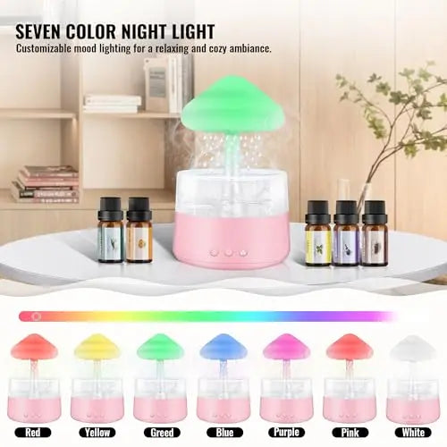 Rain Cloud Humidifier Water Drip with 5 Essential Oils, Cloud Diffuser with 7 Changing Colors Night Lights EvCZen Au supplements