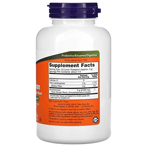 NOW Supplements, Glucomannan (Amorphophallus konjac) Pure Powder, Supports Regularity NOW Au supplements