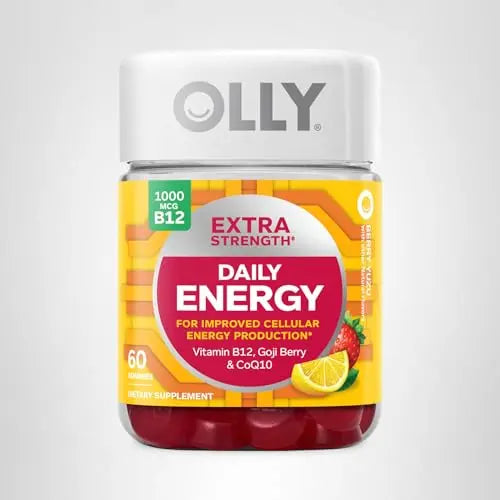OLLY Extra Strength Daily Energy Gummy, Caffeine Free, 1000mcg Vitamin B12, CoQ10, Goji Berry, Adult Chewable Supplement OLLY Au supplements