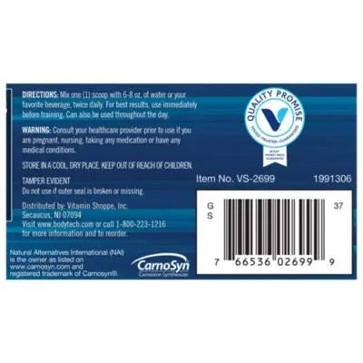 BODYTECH Beta-Alanine Powder - Unflavored (5.1 oz. / 90 Servings) BODYTECH Au supplements