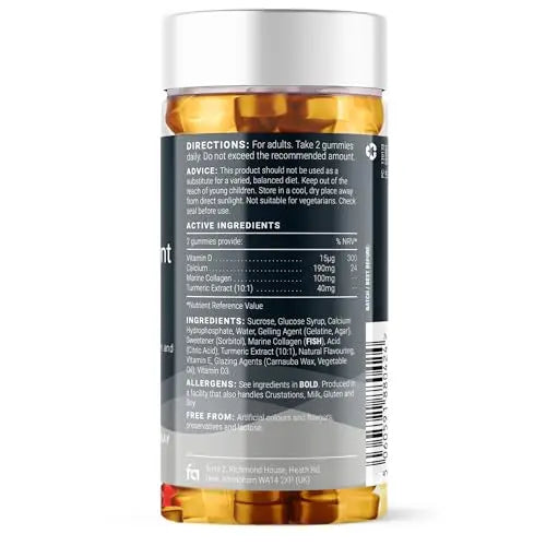 Feel Amazing Bone & Joint Complex Gummies - with Calcium, Vitamin D3 & Marine Collagen - 60 Grapefruit-Flavored Gummies - 30-Day Supply (1) Feel Amazing Au supplements