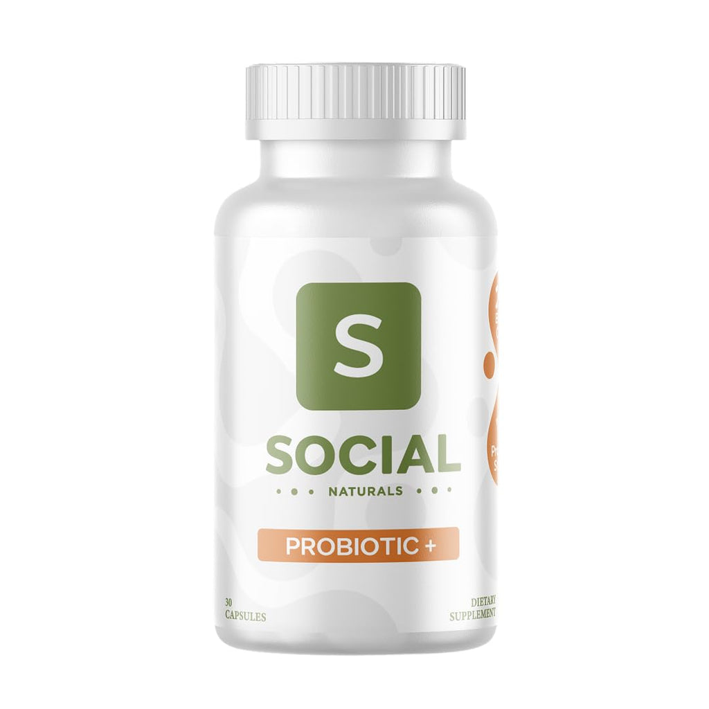 Social Naturals Daily Probiotic | 20 Billion CFU | Multi-Strain with Prebiotic + Postbiotic | Gut Health & Digestion Support | Vegan | 30 Capsules Social Naturals Au supplements
