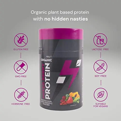 Hylife Nutrition - Organic Protein Powder - Mixed Berry Vegan Protein Powder (450g - 15 Servings) Hylife Nutrition Au supplements