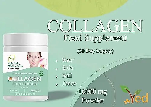 Collagen Peptides Powder Supplement, Support Joint, Bone, Skin, Muscles, Hair, Nail Growth Ved Au supplements
