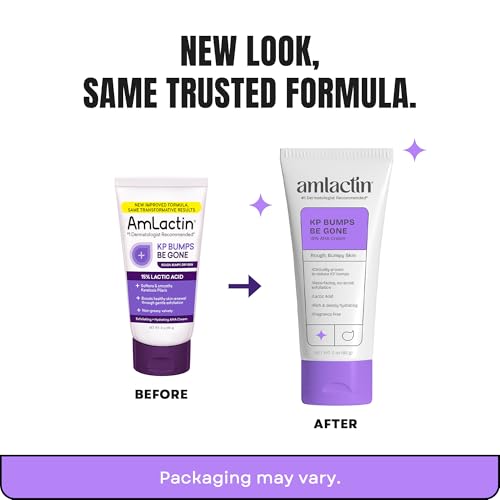 AmLactin KP Bumps Be Gone - Therapeutic Body Cream for Keratosis Pilaris - No-Scrub Exfoliator and Body Moisturizer