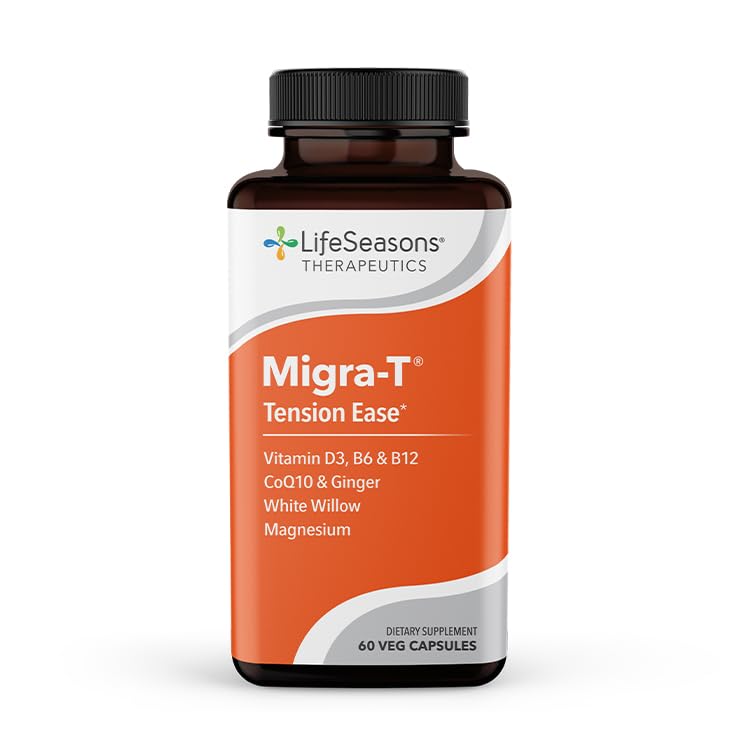 LifeSeasons Migra‑T - White Willow Bark, Magnesium, CoQ10 & Ginger - 60 Count (Pack of 2) LifeSeasons Au supplements