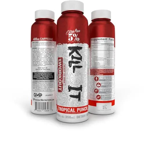 5% Nutrition Kill It Ready-to-Drink High Stim Pre Workout | 400mg Caffeine Energy Drink 5% Nutrition Au supplements