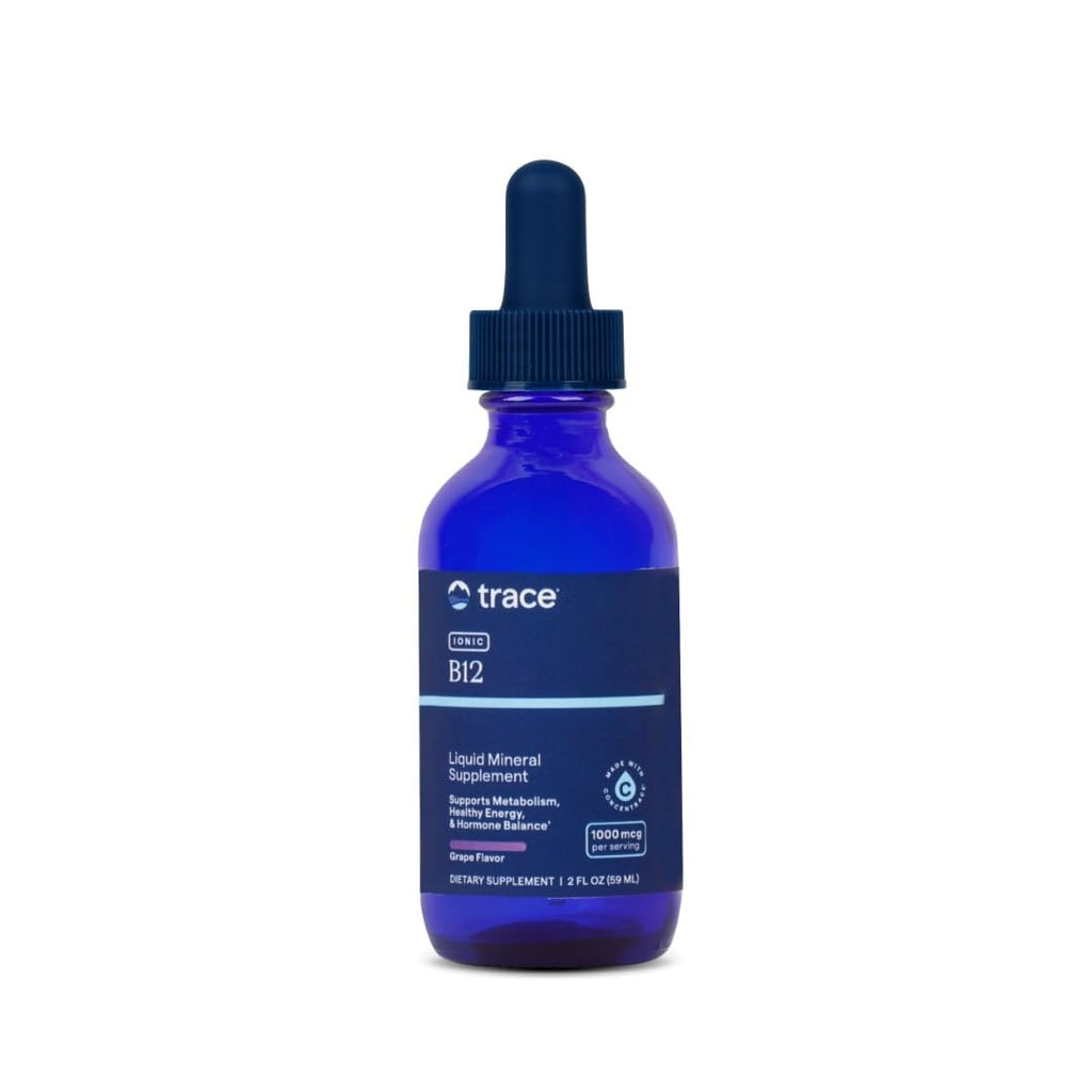 Trace Minerals Ionic B12 - Liquid Multivitamin for Hormone Balance & Healthy Nerve Function - Supports Metabolic Health - Enzyme Production - Natural Wellness Formula - 2 fl oz (59 Servings) Trace Minerals Au supplements