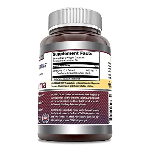 Amazing Formulas Caralluma Dietary Supplement 800 mg 60 Veggie Capsules Amazing Nutrition Au supplements
