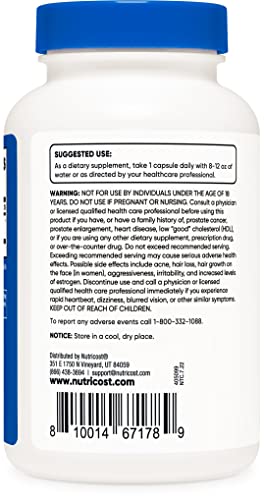 Nutricost DHEA 50mg, 240 Capsules - Gluten Free, Soy Free, Non-GMO, Supplement Nutricost Au supplements