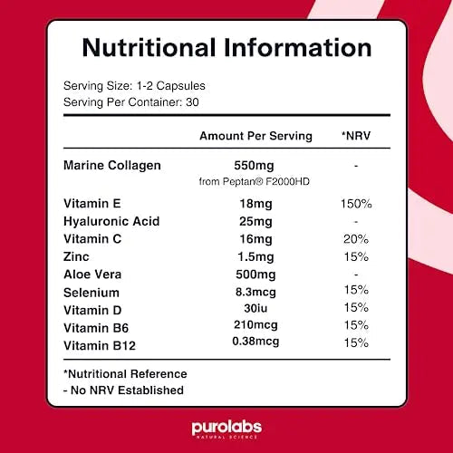Marine Collagen Complex - Collagen Supplement for Women & Men - with Hyaluronic Acid & Vitamin C Purolabs Au supplements