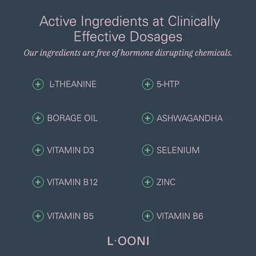LOONI Balance Beam Mood Complex Supplement | PMS Relief with Ashwagandha, Vitamin B12 L·OONI Au supplements