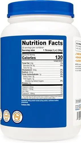 Nutricost Whey Protein Isolate (Unflavored) 2LBS Nutricost Au supplements