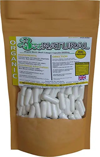Beef Bovin 100 Hydrolyzed Collagen 1000mg Capsules Bee-natural Au supplements