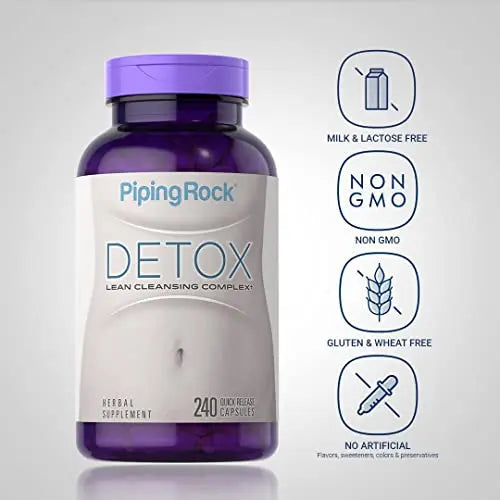 Piping Rock Detox Cleanse Capsules | 240 Pills | Herbal Complex | Lean Formula Piping Rock Au supplements