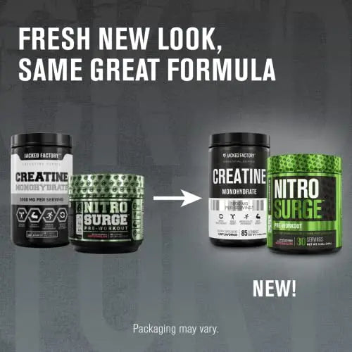 Nitrosurge Pre-Workout & Creatine Monohydrate - Pre Workout Powder With Creatine Jacked Factory Au supplements