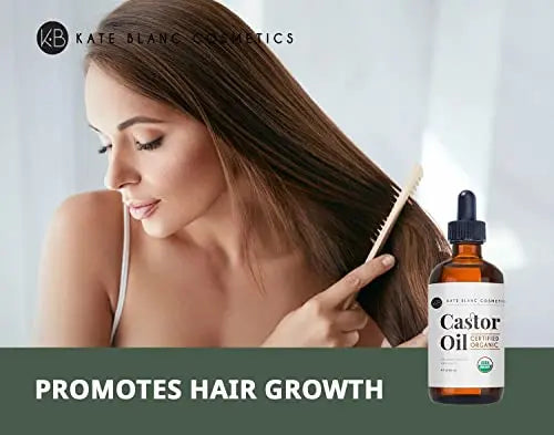 Kate Blanc Cosmetics Organic Castor Oil (4oz). 100% Pure, Cold Pressed, Hexane Free in a Glass Bottle Kate Blanc Cosmetics Au supplements
