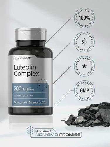 Luteolin Complex with Rutin | 50 Capsules | Vegetarian, Non-GMO & Gluten Free Flavonoid Horbäach Au supplements