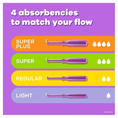 Tampax Radiant Tampons, Regular Absorbency, with Leakguard Braid, Unscented, 84 Count Tampax Au supplements