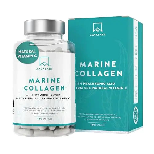 Marine Collagen Tablets for Women and Men with Hyaluronic Acid, Natural Vitamin C & Magnesium - with Pure Collagen peptides AAVALABS Au supplements