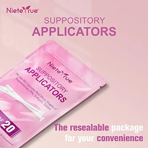 Nieteyrue 20-Packs Suppository Applicators for Women, Disposable, Individually Wrapped Nieteyrue Au supplements