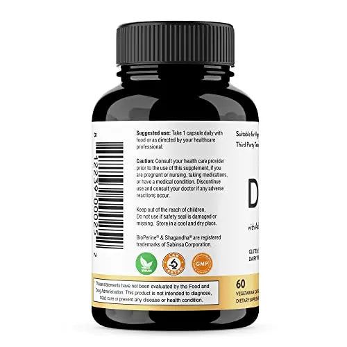 Sandhu's DIM Supplement 200 mg -60 Capsules - Diindolymethane with Ashwagandha Sandhu's Au supplements