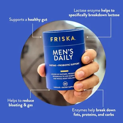 FRISKA Men’s Daily Digestive Enzyme and Probiotics Supplement, Natural Support FR!SKA Au supplements