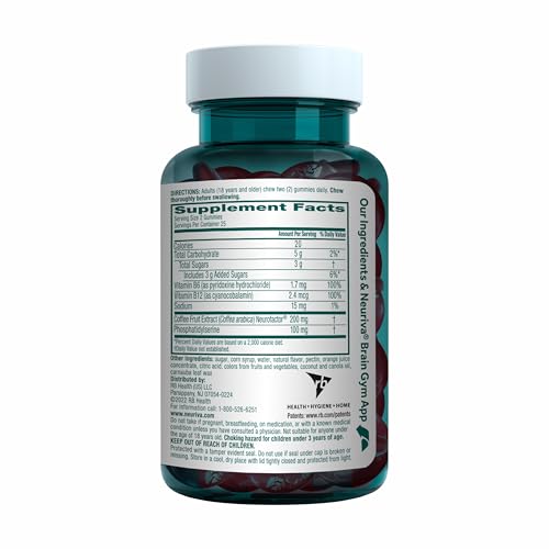 NEURIVA Plus Decaffeinated Nootropic Brain Supplement for Memory, Focus & Concentration & Cognitive Function, Clinically Tested NeuroFactor, Phosphatidylserine, Vitamins B6 B12,50ct Strawberry Gummies NEURIVA Au supplements