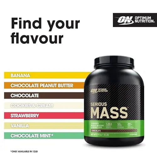 Optimum Nutrition Serious Mass Protein Powder High Calorie Mass Gainer with Vitamins Optimum Nutrition Au supplements