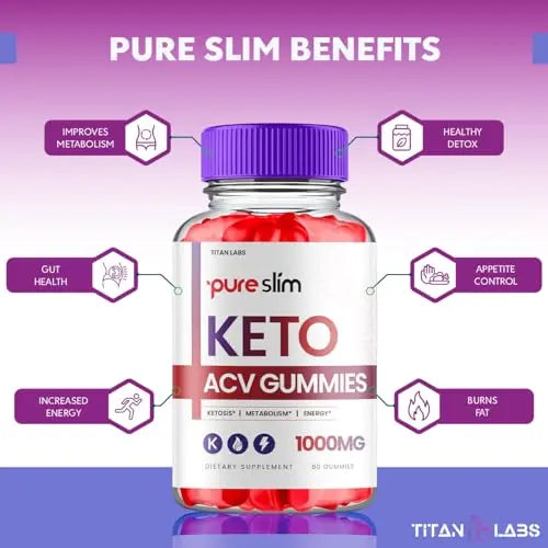 (3 Pack) Pure Slim Keto ACV Gummies, Pure Slim Keto ACV Advanced Weight Loss 1000 MG Titan Labs Au supplements