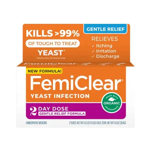 FemiClear Gentle Relief Formula 2 Day Infection Treatment, Gentle Formula for More Sensitive Individuals FemiClear Au supplements